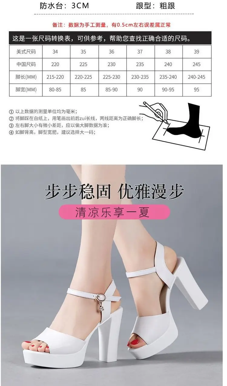 2024 Black Thick Heel Sandals with Buckle Closure — feature 7