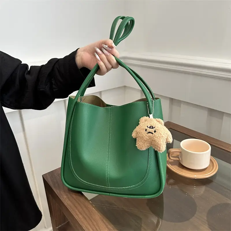 Women's Pink Leather Shoulder Bag 2024 Spring New - Image 14