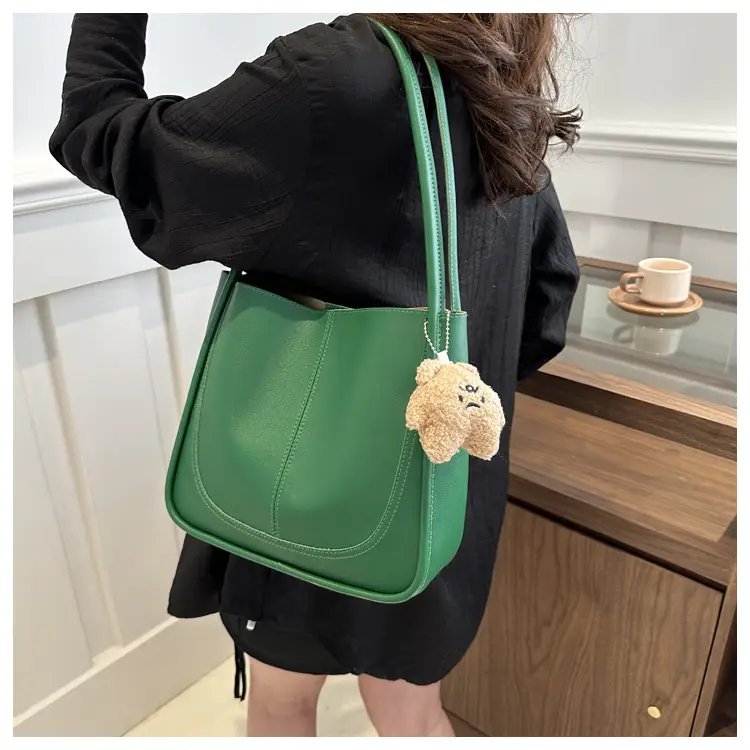 Women's Pink Leather Shoulder Bag 2024 Spring New — feature 13