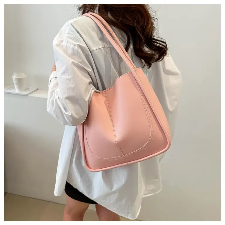 Women's Pink Leather Shoulder Bag 2024 Spring New — feature 15