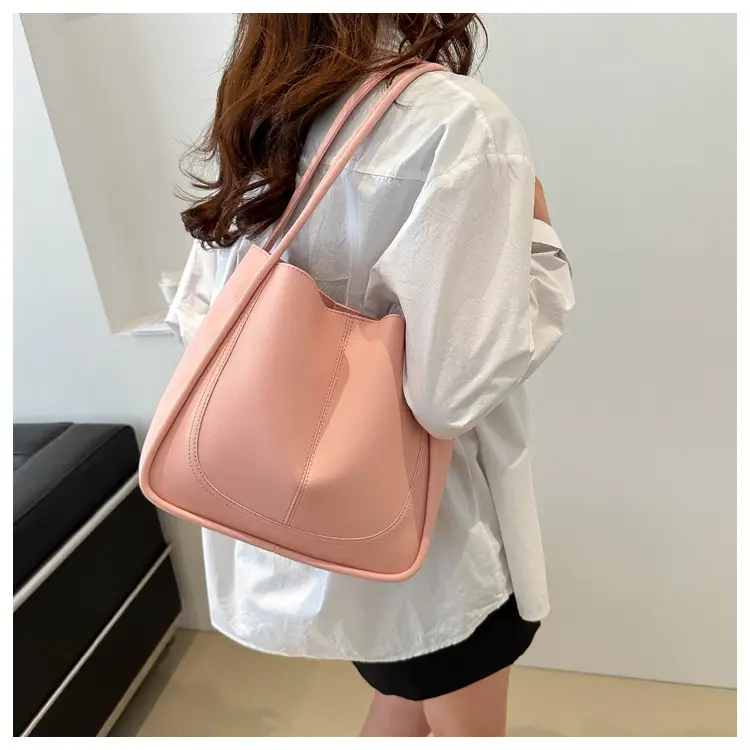 Women's Pink Leather Shoulder Bag 2024 Spring New — feature 16