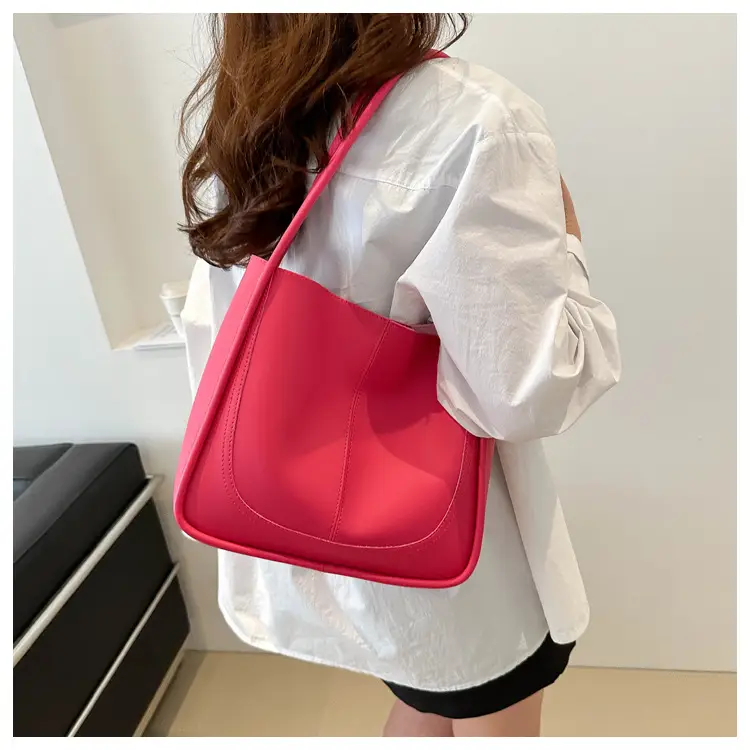 Women's Pink Leather Shoulder Bag 2024 Spring New — feature 17