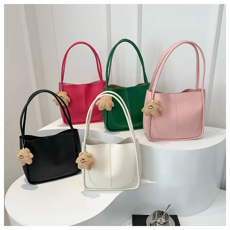 Women's Pink Leather Shoulder Bag 2024 Spring New — feature 23