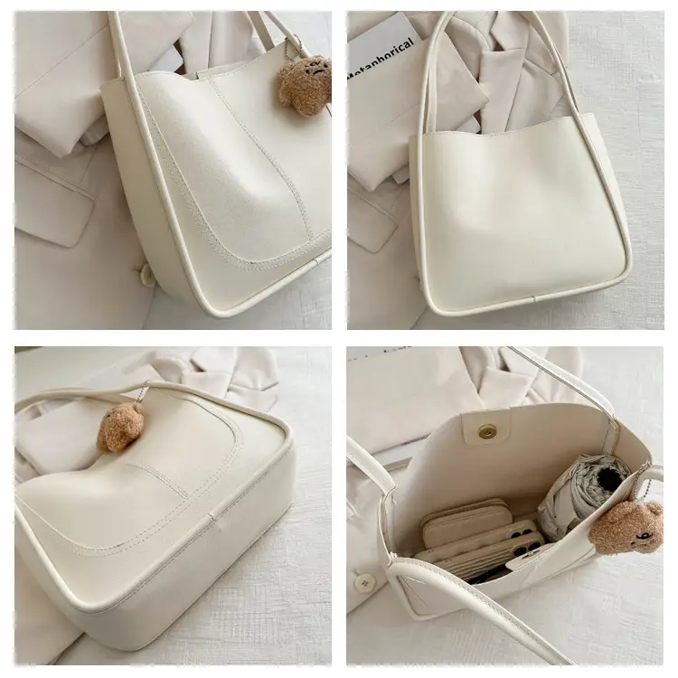 Women's Pink Leather Shoulder Bag 2024 Spring New — feature 7