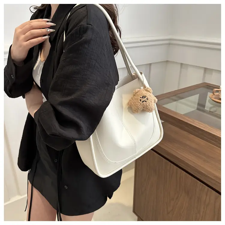 Women's Pink Leather Shoulder Bag 2024 Spring New — feature 9