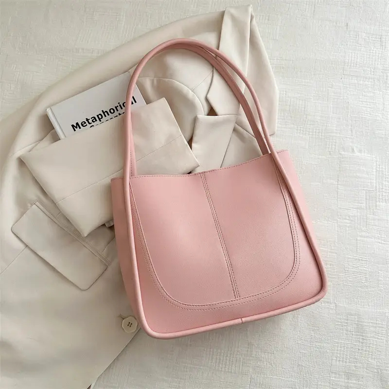 Women's Pink Leather Shoulder Bag 2024 Spring New - Image 3