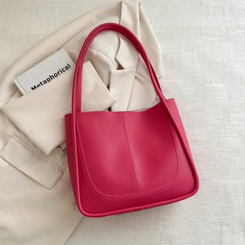 Women's Pink Leather Shoulder Bag 2024 Spring New - Image 5