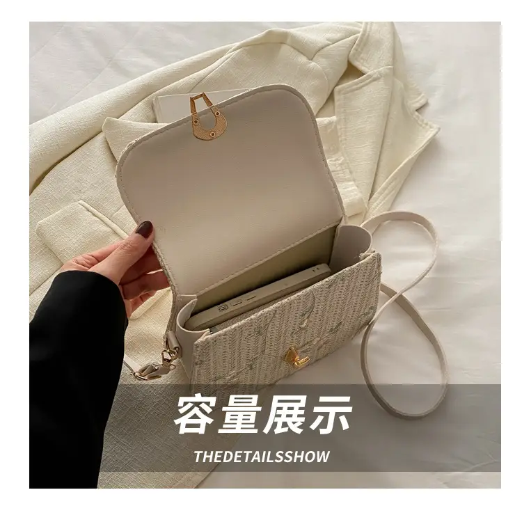 Korean Style Woven Lock Crossbody Bag 2024 — feature 5