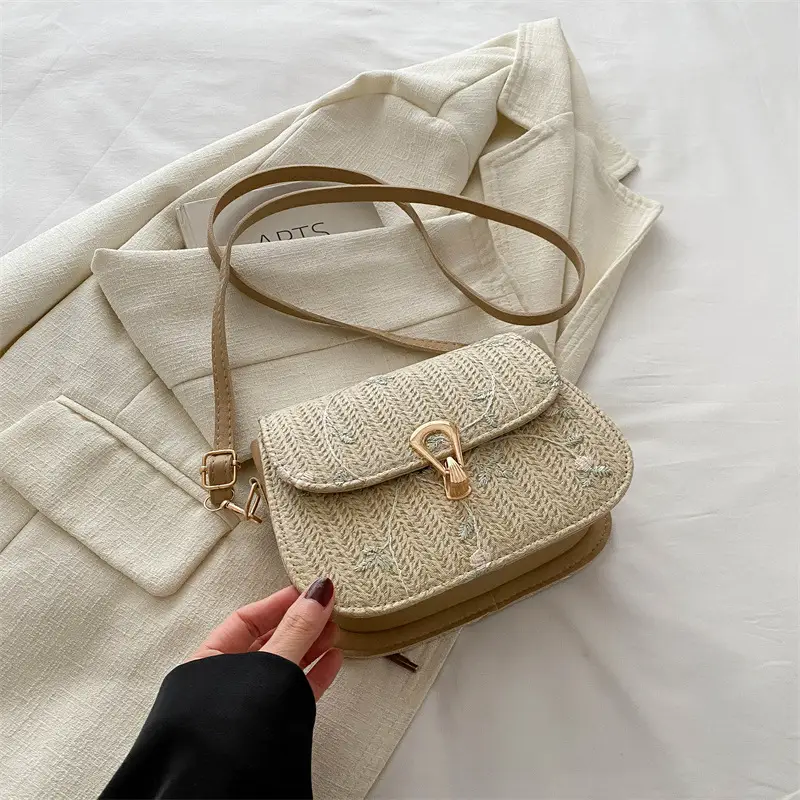 Korean Style Woven Lock Crossbody Bag 2024 - Image 2