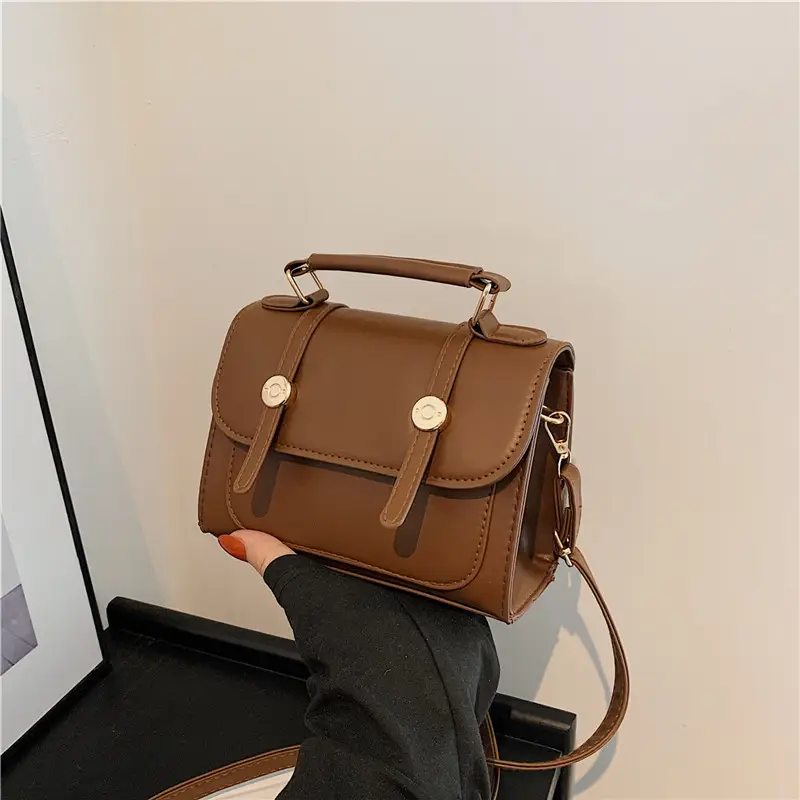 Black Retro Square Shoulder Bag 2024 Spring - Image 5