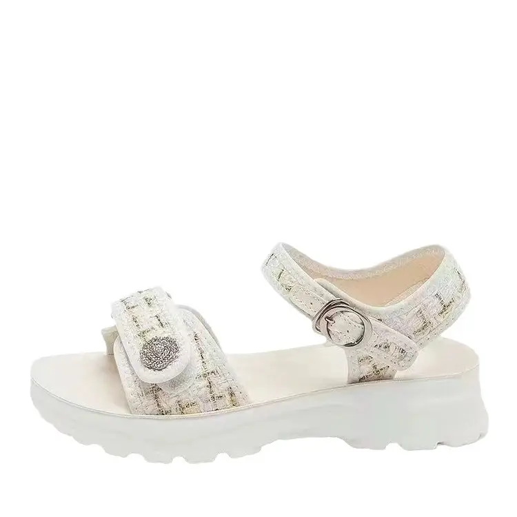 Thick-soled sandals and slippers for women's outdoor wear 2024 summer new style muffin beach shoes online popular thick-soled height-increasing slippers for women - Image 7