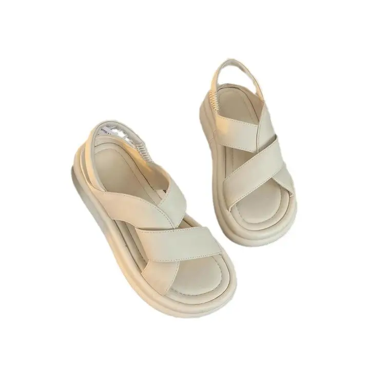 2024 Black Open Toe Sandals with Thick Sole - Image 9