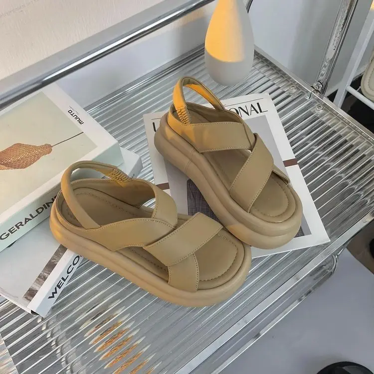 2024 Black Open Toe Sandals with Thick Sole — feature 2