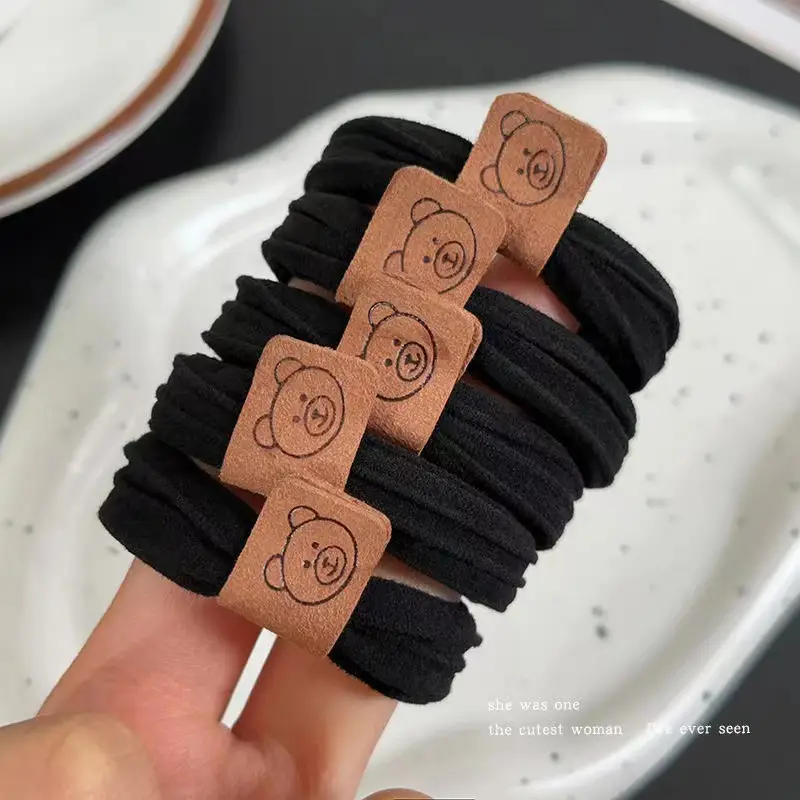 Bear rubber band [black 5 pieces]