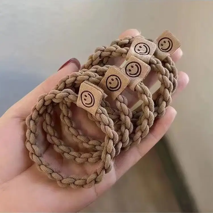 Twist hair rope [khaki 5 pieces]