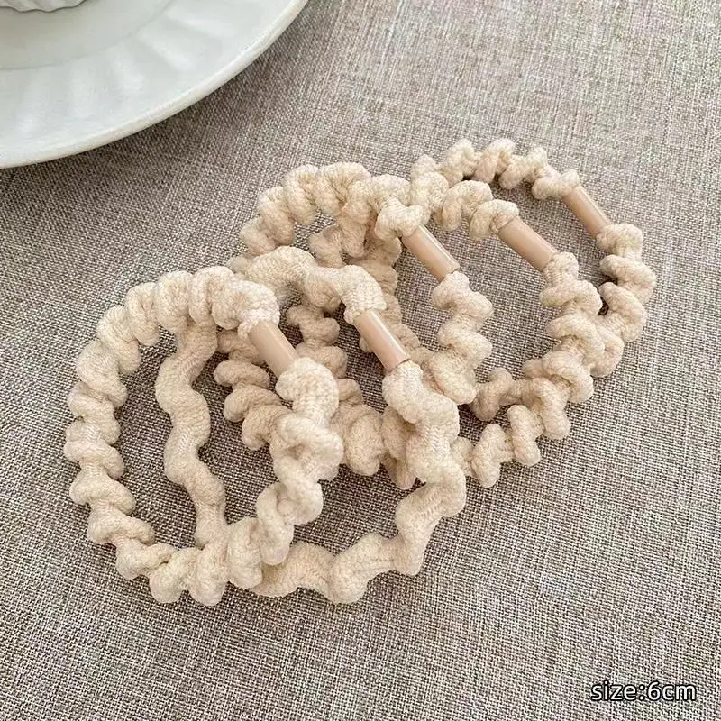Wave hair rope [off-white 5 pieces]