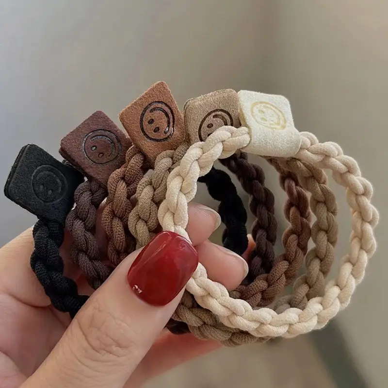 2024 New Style Braided Hair Rope with Rose Decor - Image 7