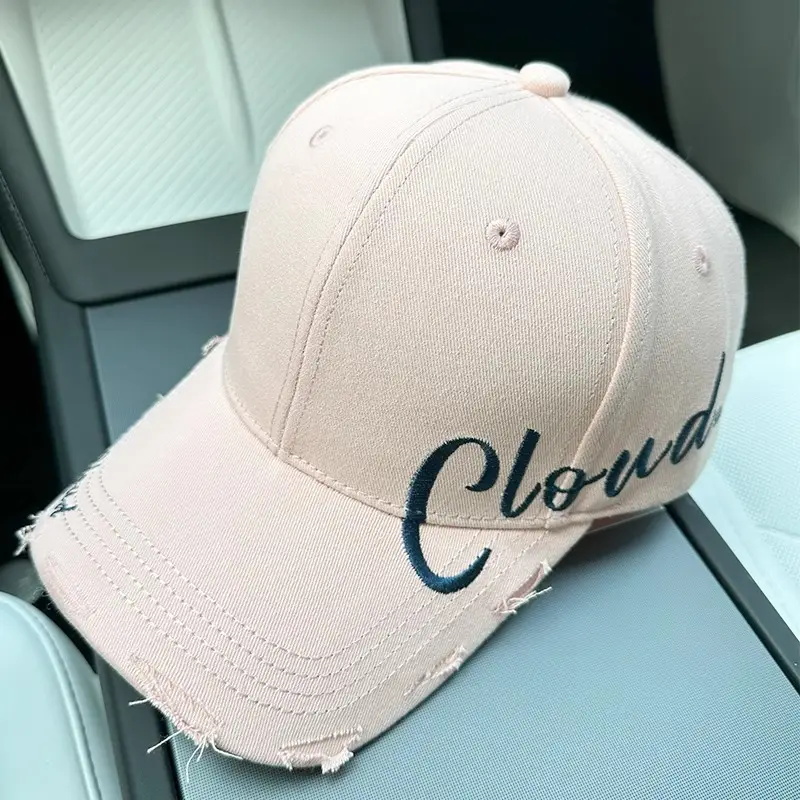2024 New High Cranial Top Baseball Cap Wide Brim Big Face Sun Hat Women's Sunscreen Big Head Embroidered Duck Tongue Hat - Image 3