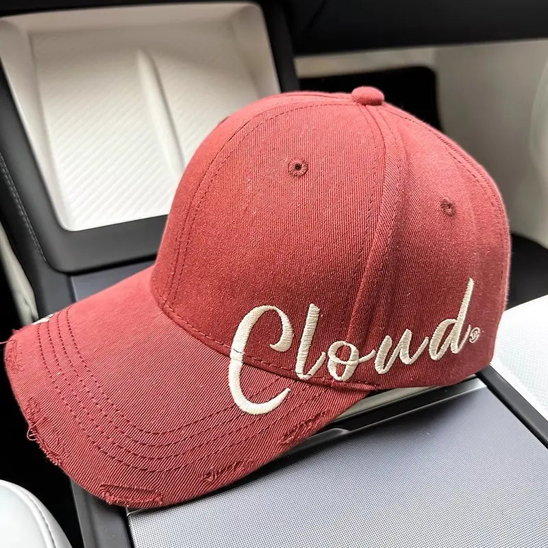 2024 New High Cranial Top Baseball Cap Wide Brim Big Face Sun Hat Women's Sunscreen Big Head Embroidered Duck Tongue Hat - Image 5