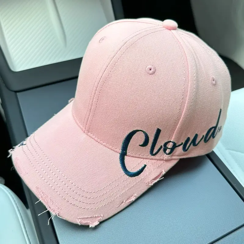 2024 New High Cranial Top Baseball Cap Wide Brim Big Face Sun Hat Women's Sunscreen Big Head Embroidered Duck Tongue Hat - Image 7