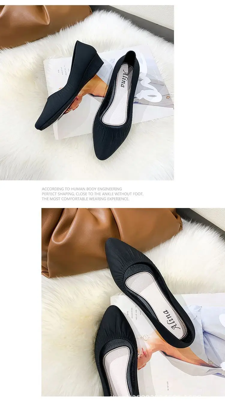 Spring New Korean Pointed Toe Shallow Mouth Sandals Frosted Shoes Wedge Mid-heel Joker Fashion Work Shoes Wholesale — feature 13
