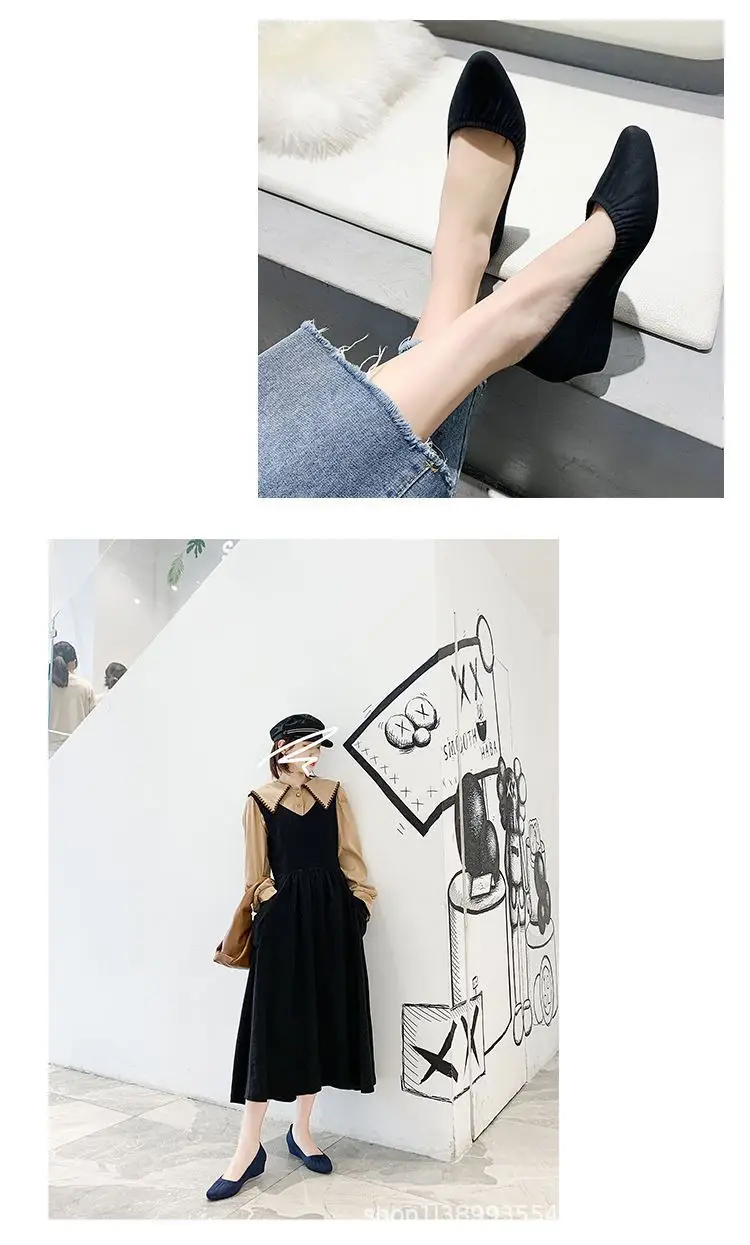 Spring New Korean Pointed Toe Shallow Mouth Sandals Frosted Shoes Wedge Mid-heel Joker Fashion Work Shoes Wholesale — feature 18