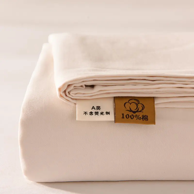 Class a 100% Cotton Xinjiang Cotton Solid Color Pure Cotton Reactive Brushed Bed Sheet Ultra Soft Household Oversized Bed Sheet Wholesale