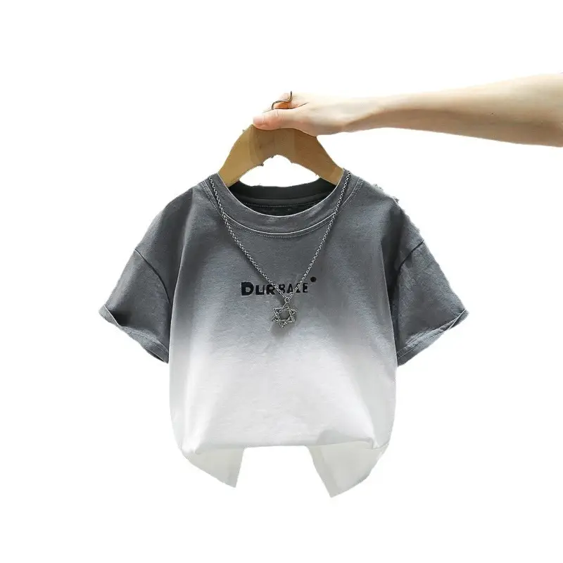 Children's Green Gradient Tie-Dye T-Shirt 2025