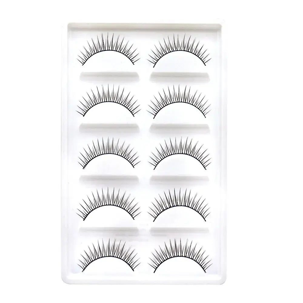 False Eyelashes for Double Eyelids Black Hard Stem