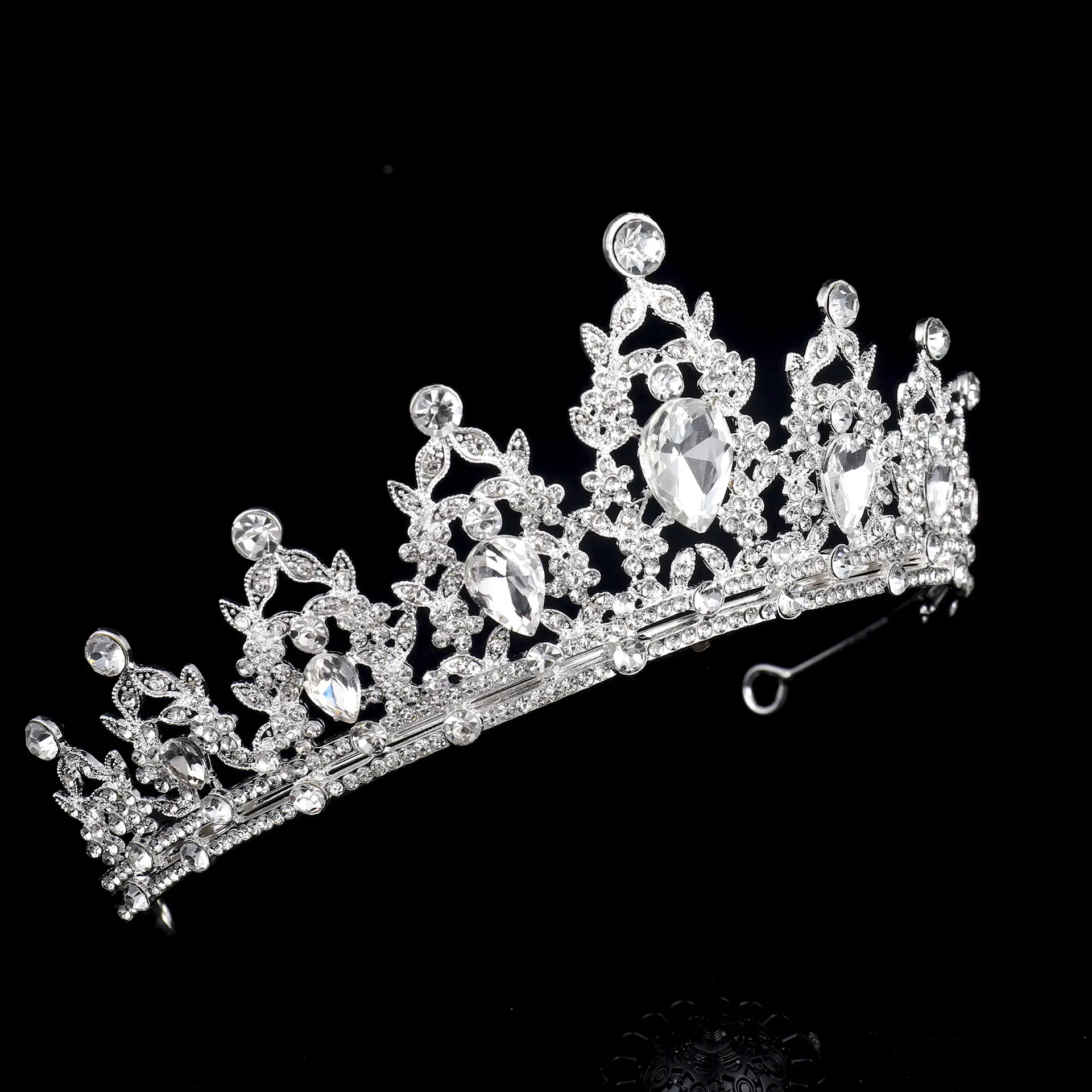 Multi Color Rhinestone Bridal Crown for Women — feature 14