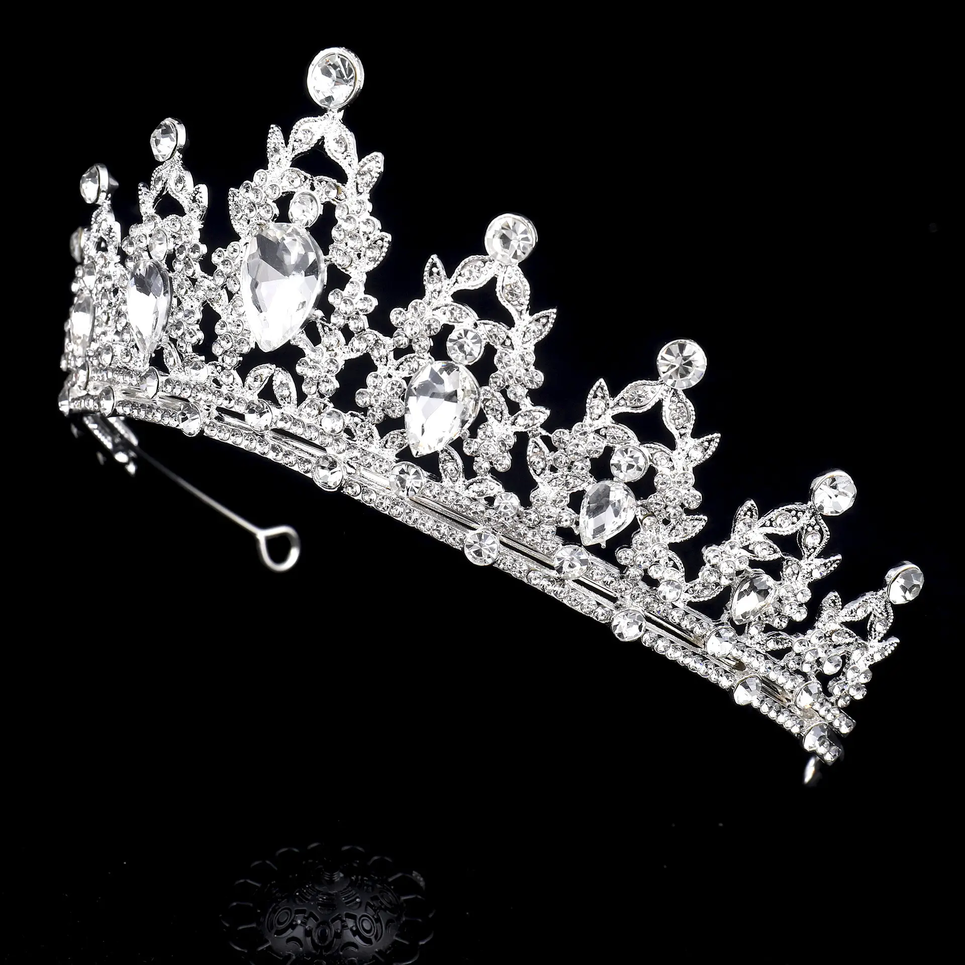 Multi Color Rhinestone Bridal Crown for Women — feature 16