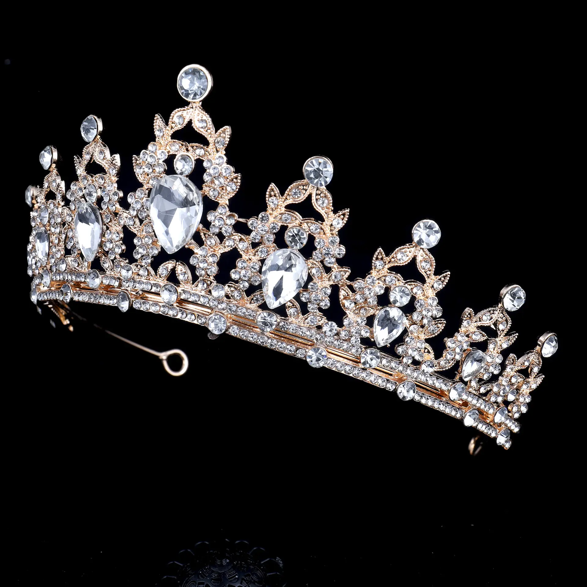 Multi Color Rhinestone Bridal Crown for Women — feature 18