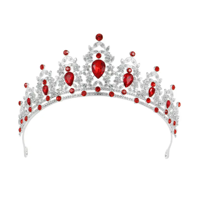 Multi Color Rhinestone Bridal Crown for Women - Image 10