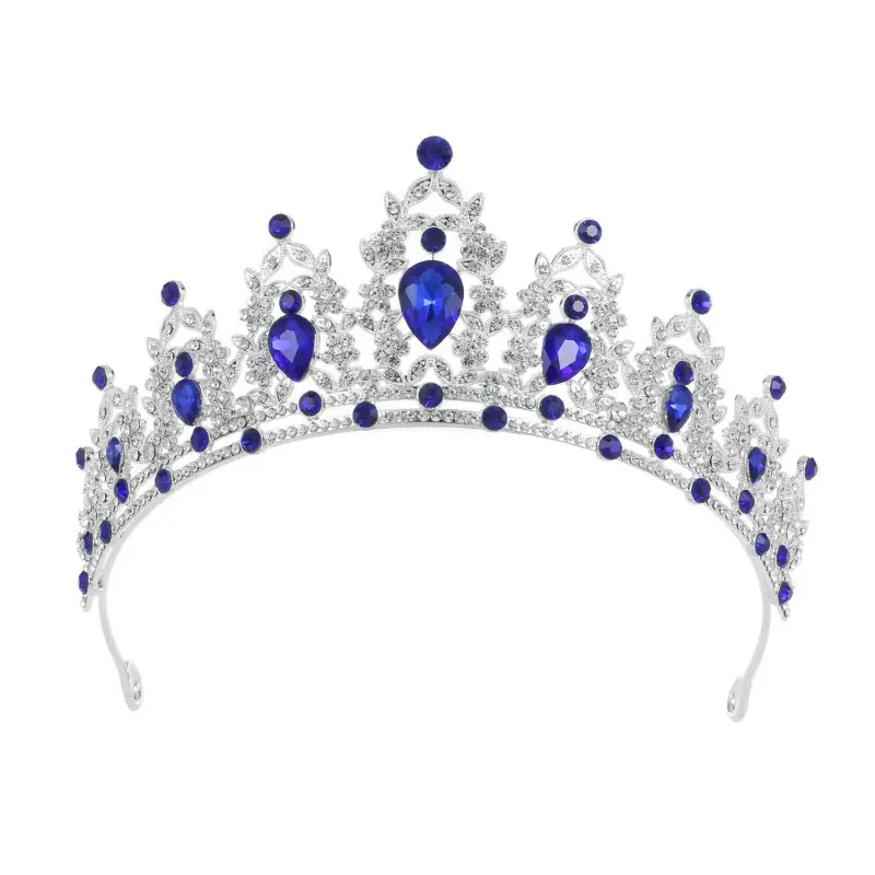 Multi Color Rhinestone Bridal Crown for Women - Image 12