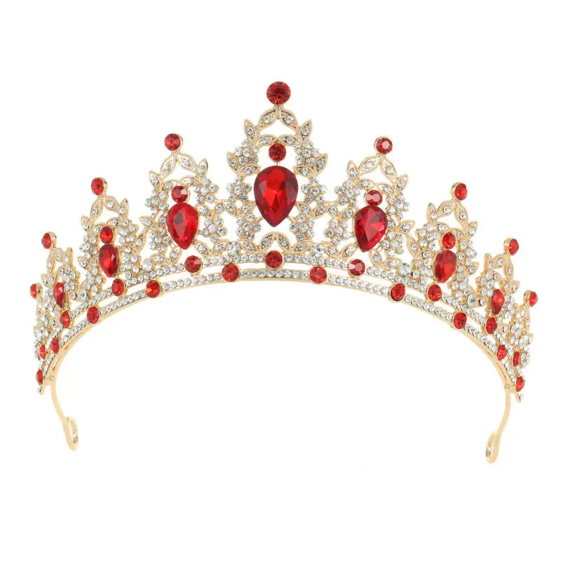 Multi Color Rhinestone Bridal Crown for Women - Image 2