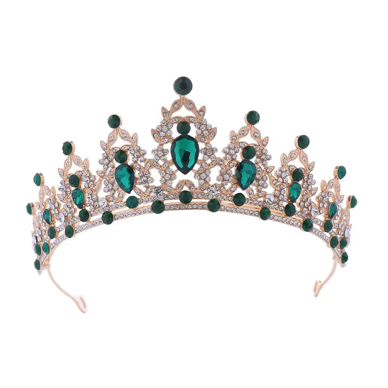 Multi Color Rhinestone Bridal Crown for Women - Image 3