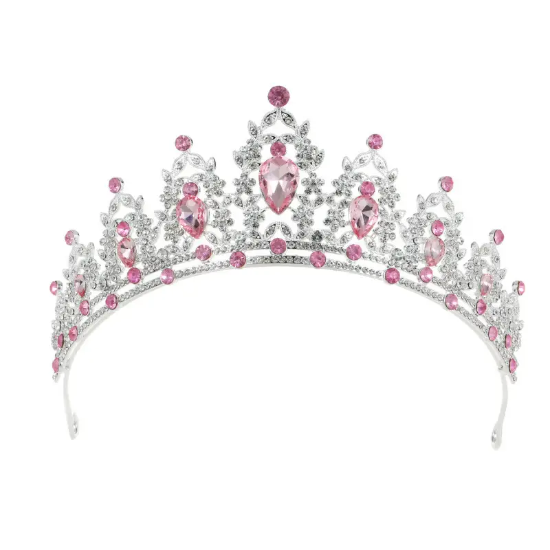 Multi Color Rhinestone Bridal Crown for Women - Image 7