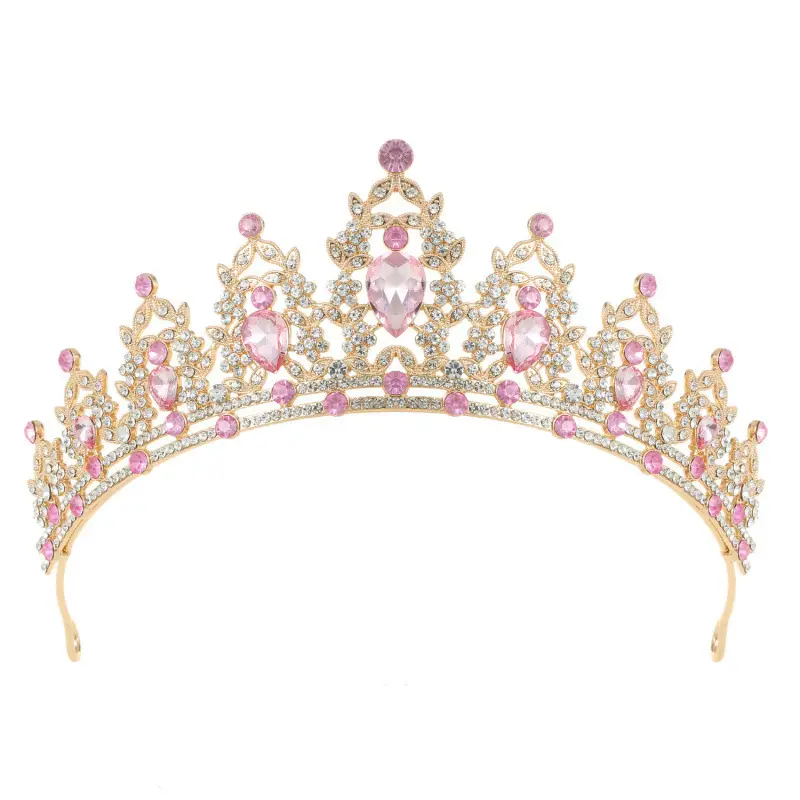 Multi Color Rhinestone Bridal Crown for Women - Image 9