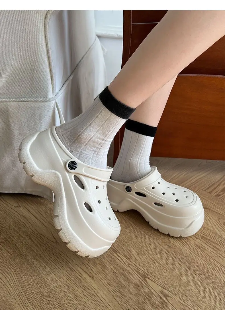 Women White Thick Sandals Summer Casual — feature 6