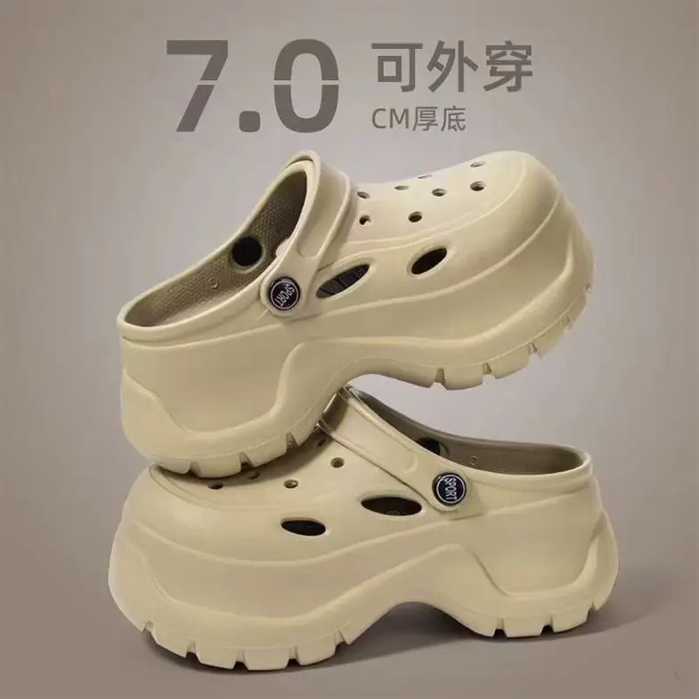 Women White Thick Sandals Summer Casual