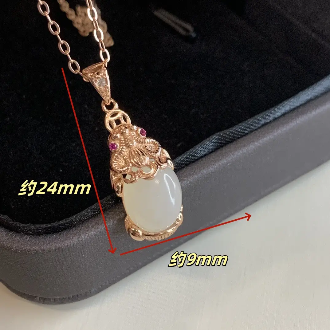 Yuhai Real Jade Pendant & Clavicle Set for Women — feature 1