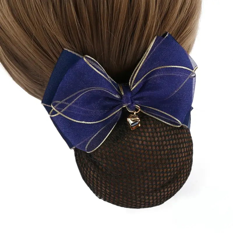 Blue Bow Hairpin with Pearl Crystal for Women - Image 53