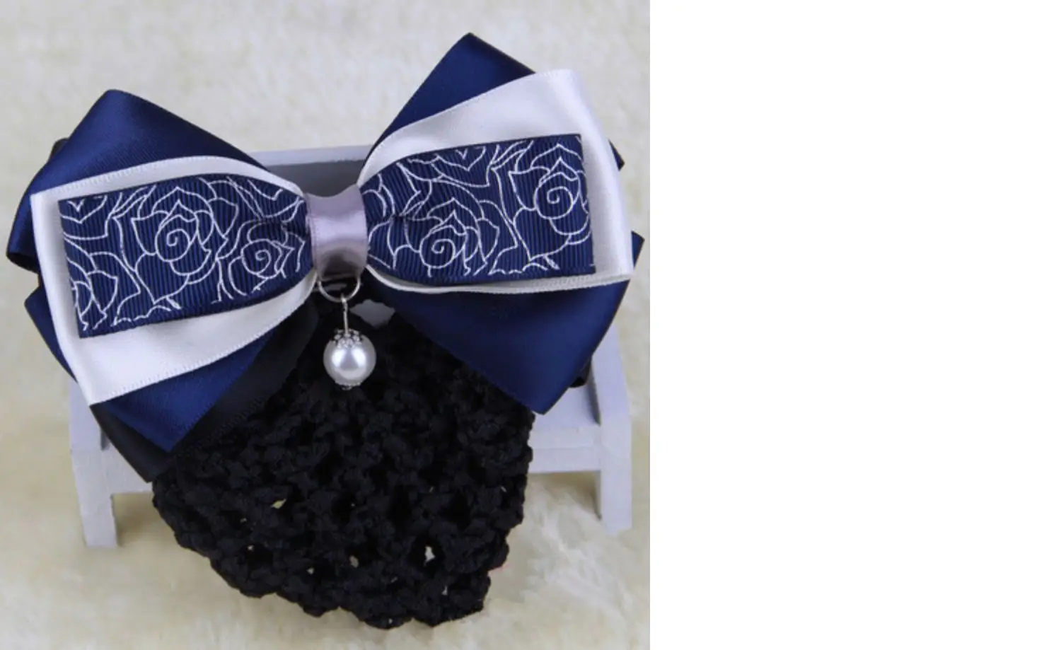 Blue Bow Hairpin with Pearl Crystal for Women — feature 11