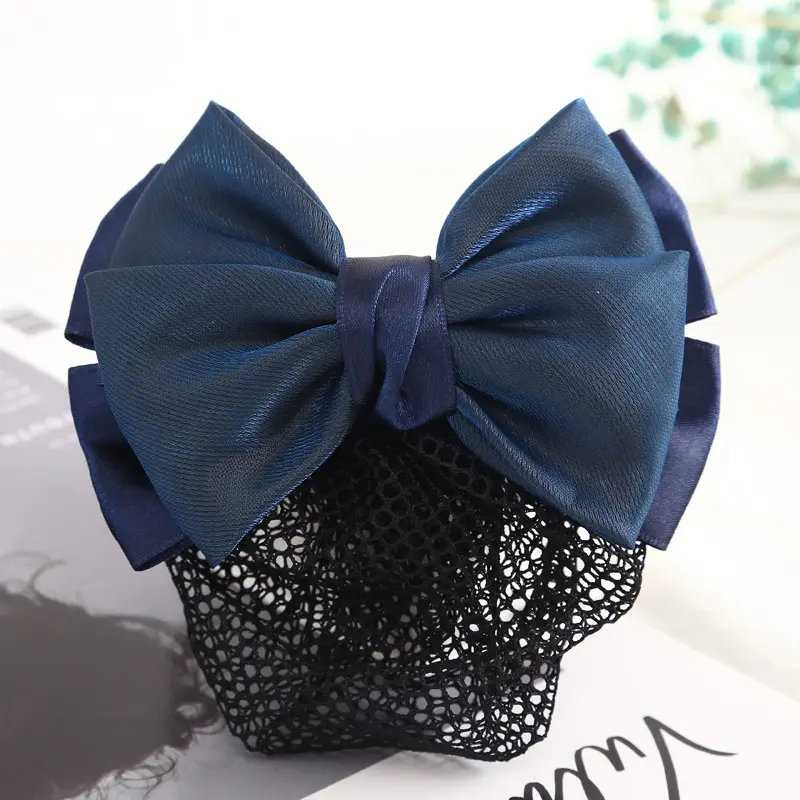 Blue Bow Hairpin with Pearl Crystal for Women - Image 13