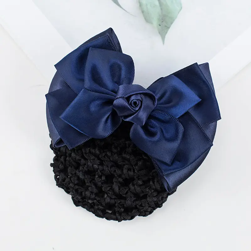 Blue Bow Hairpin with Pearl Crystal for Women - Image 17