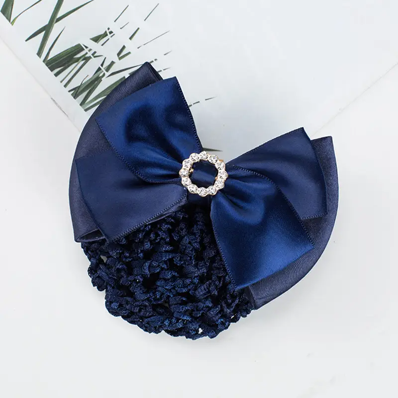 Blue Bow Hairpin with Pearl Crystal for Women - Image 18