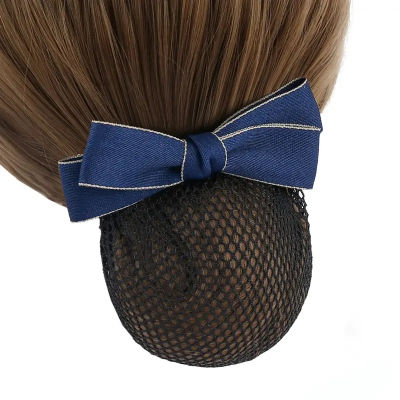 Blue Bow Hairpin with Pearl Crystal for Women - Image 21
