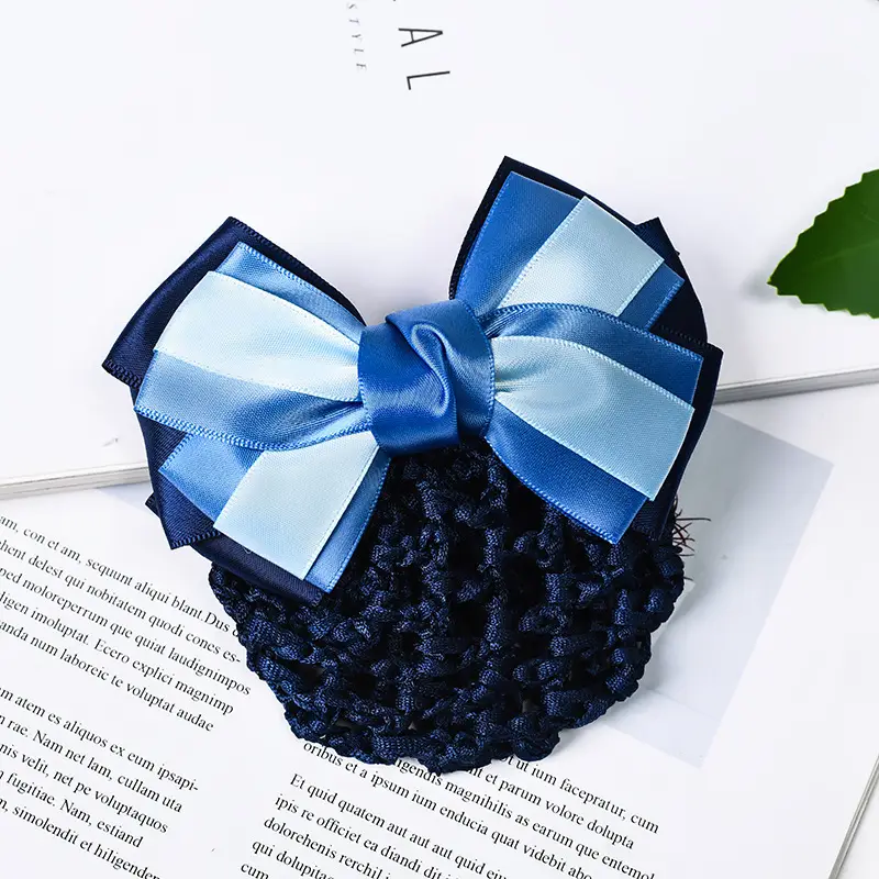 Blue Bow Hairpin with Pearl Crystal for Women - Image 24