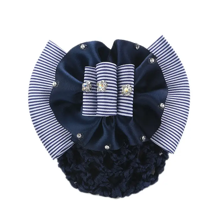 Blue Bow Hairpin with Pearl Crystal for Women - Image 26