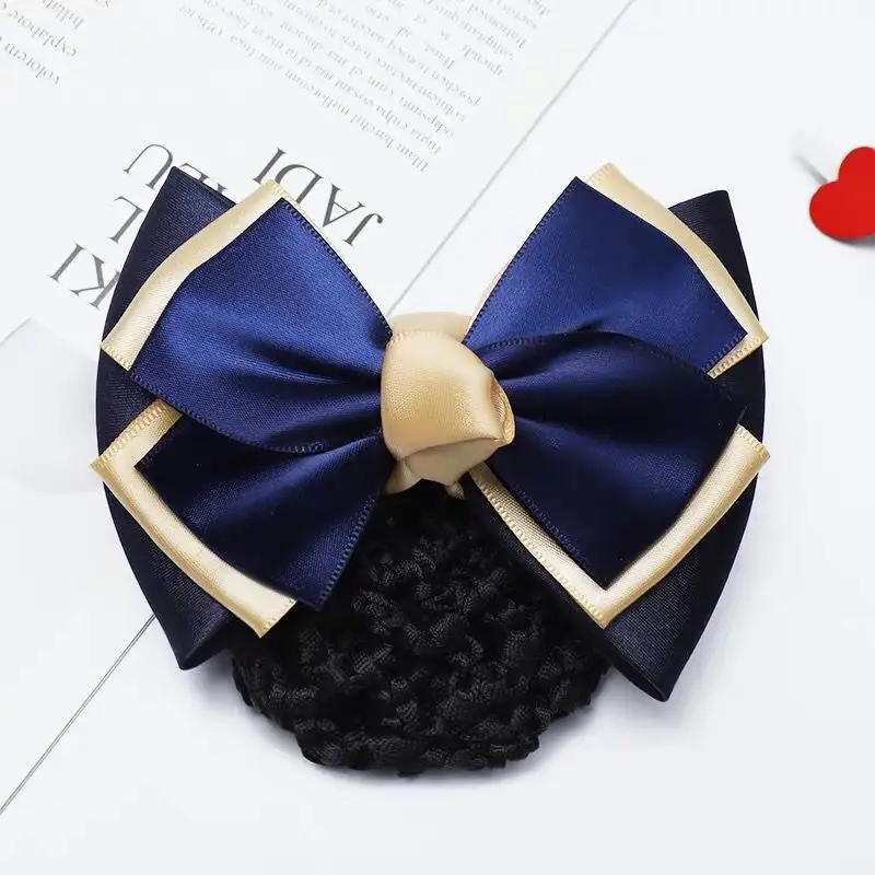 Blue Bow Hairpin with Pearl Crystal for Women - Image 27